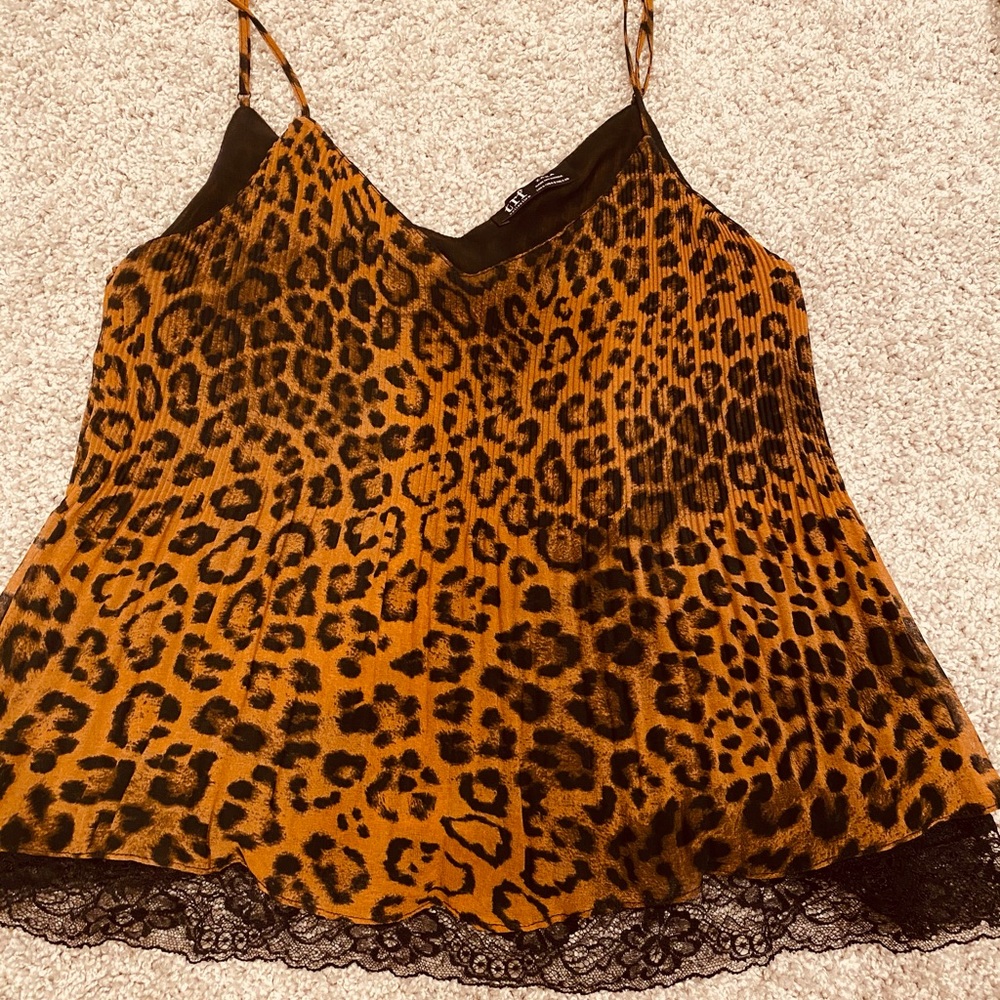 Zara top leopard print